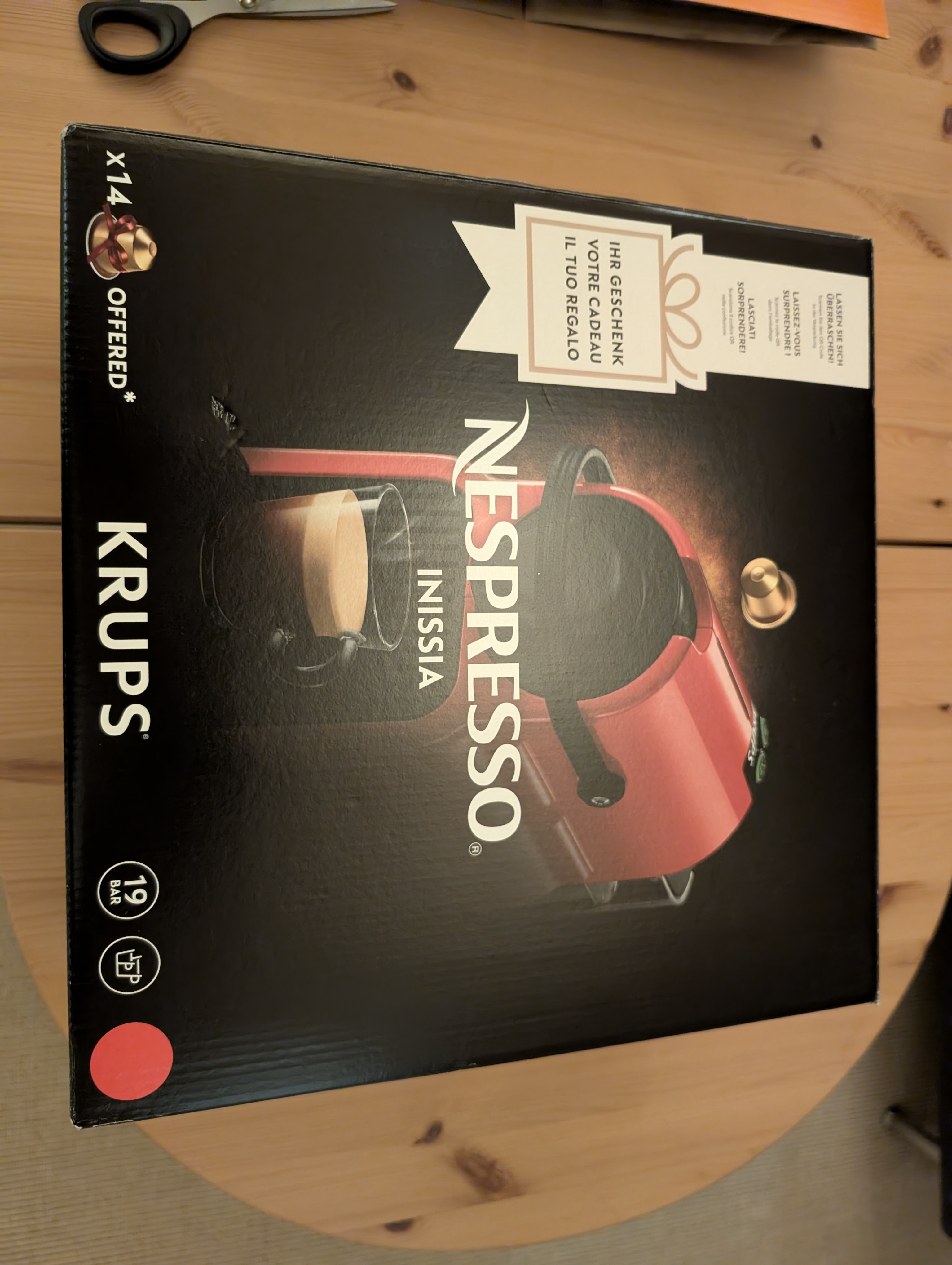 Emballage machine à café