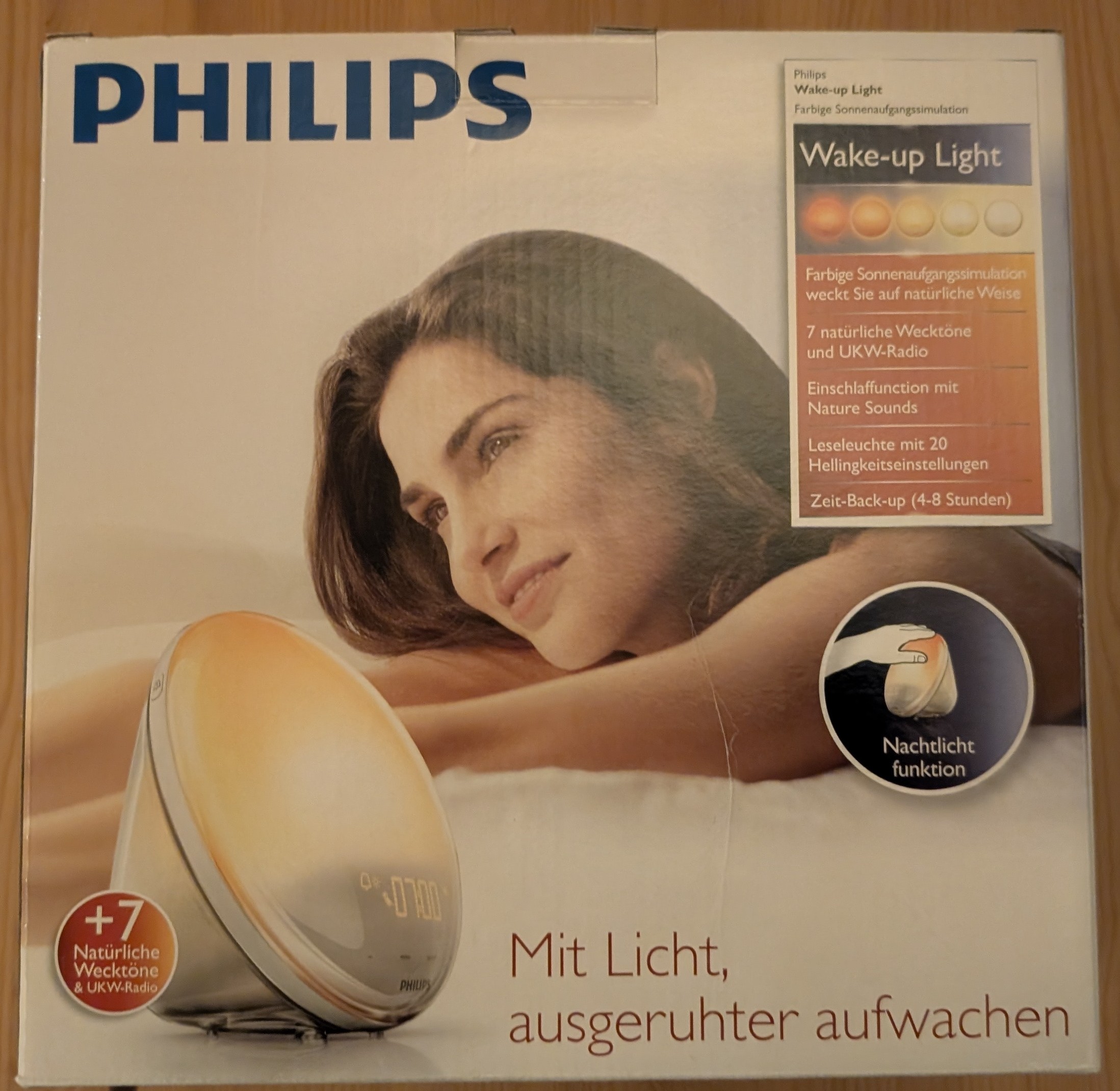 Carton lumière réveil Philips