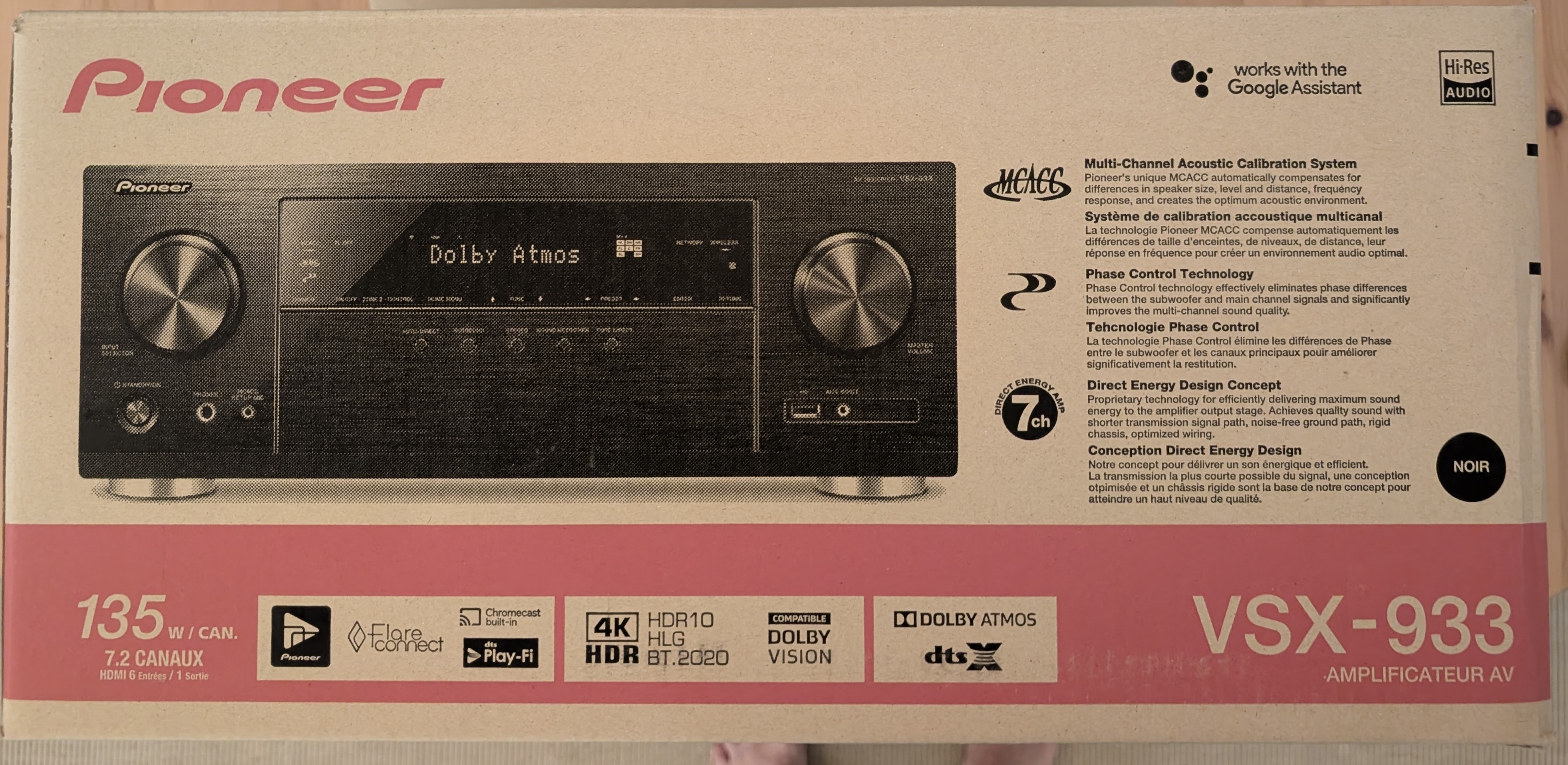 Carton ampli Pioneer VSX-933